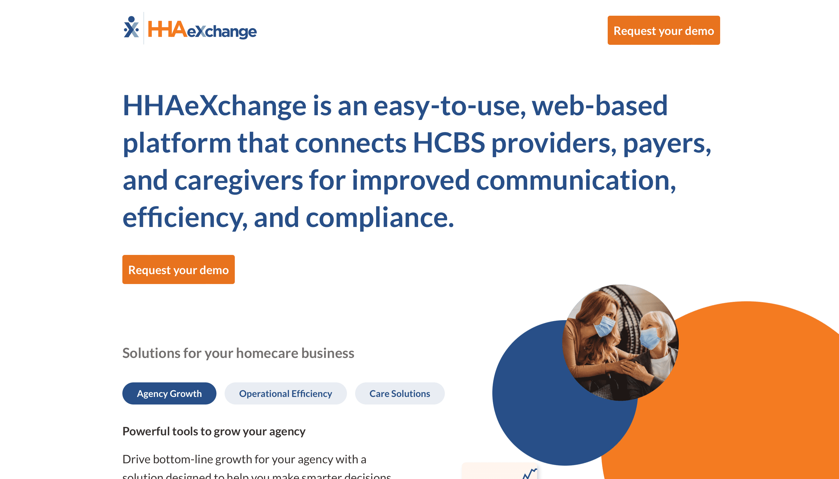screenshot of microsite by HHAeXchange