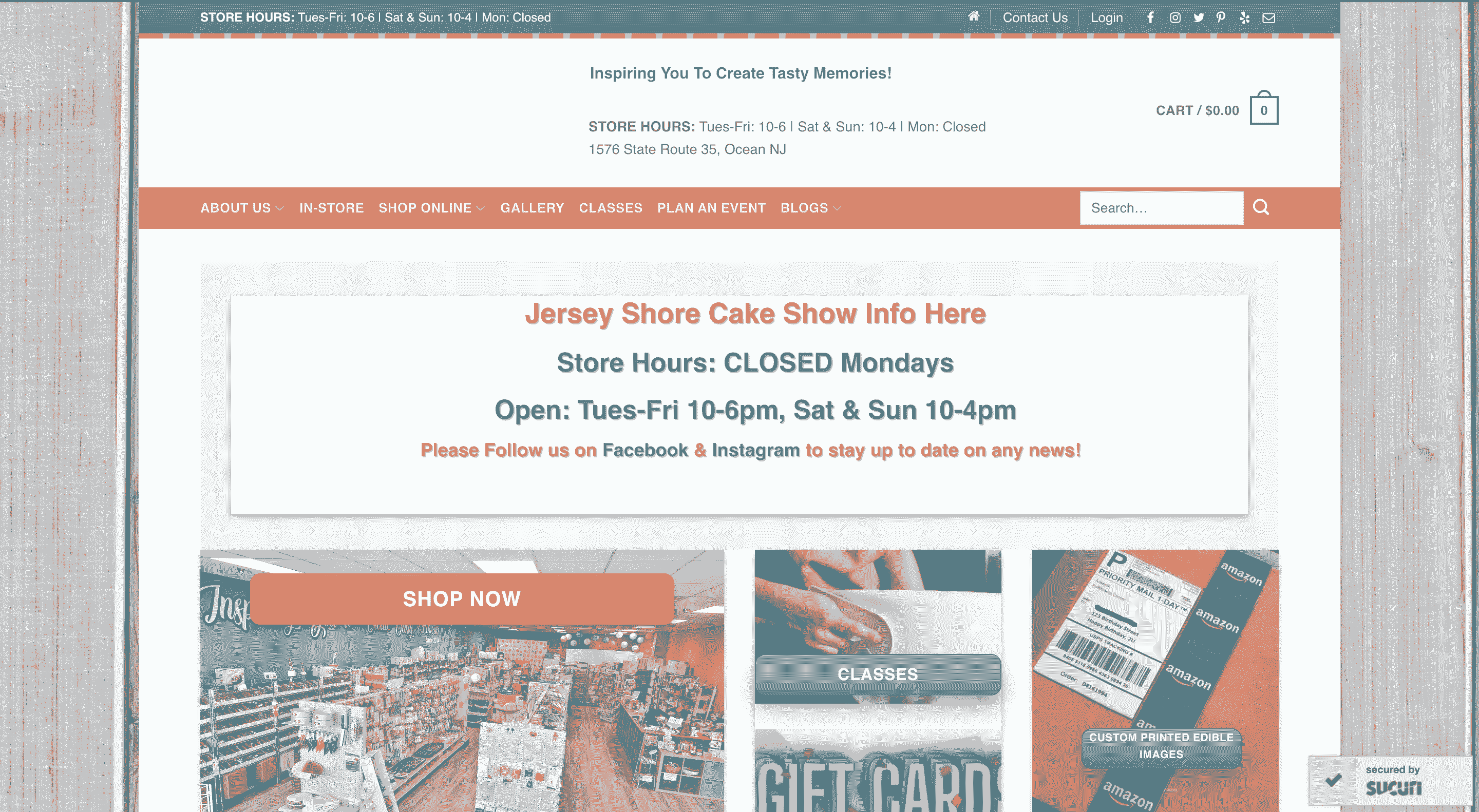 screenshot of Shore Cake Supply